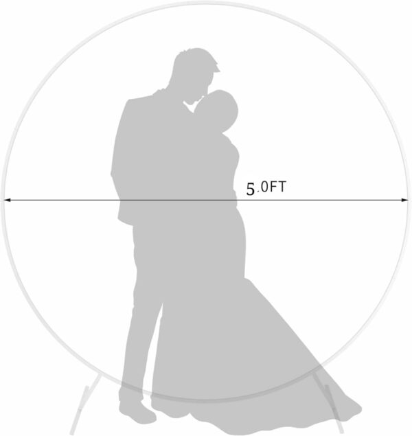 VinsPro Round Arch Balloon Decoration Stand-Round Shape | White Colour | with Masking Tape and Glue (White, 147 CM Diameter),Polyvinyl Chloride (PVC),pack of 1 - Image 2
