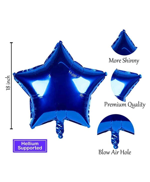 Party Propz Birthday Decoration Items - 41 Pcs Birthday Decorations Kit | Happy Birthday Decorations for Boys Husband | Blue Balloons for Birthday Decorations | Birthday Decorations Blue Golden Silver - Image 3