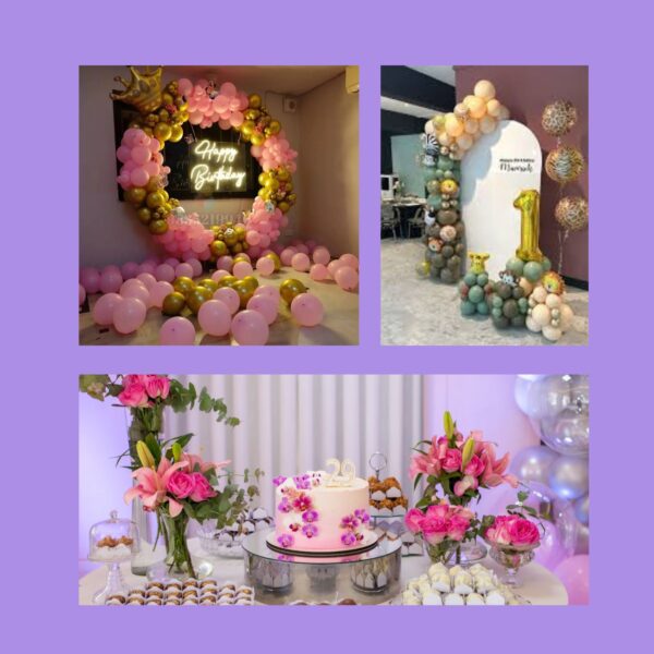 “Classic Celebration Birthday Combo – Balloon Décor, Music & Party Essentials for Up to 50 Guests”